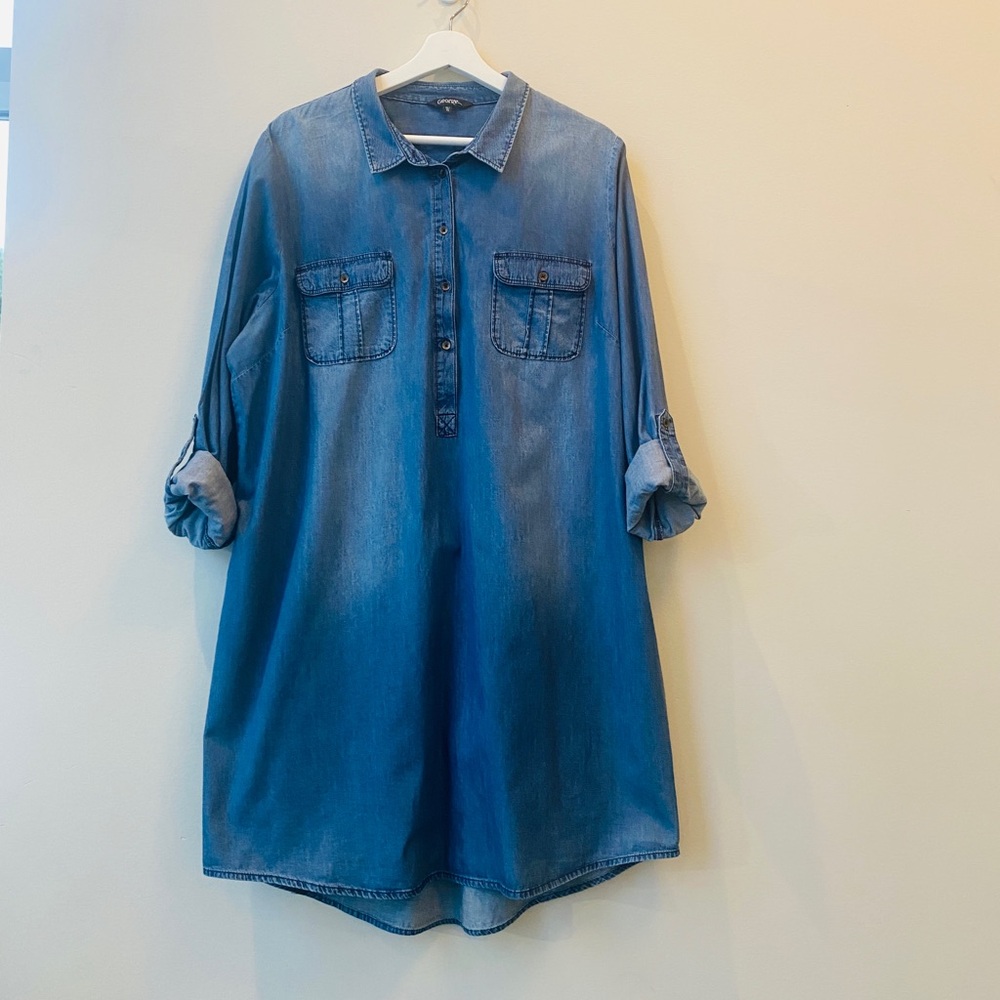 Blue Denim Shirt Dress